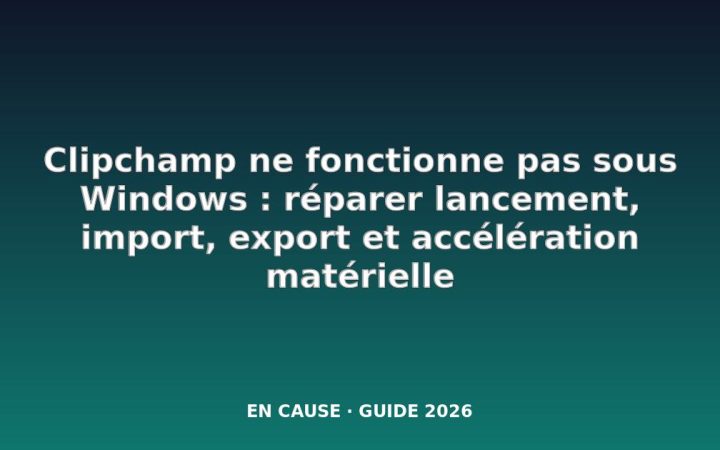 L’application Clipchamp ne fonctionne pas sous Windows ? Essayez ces solutions