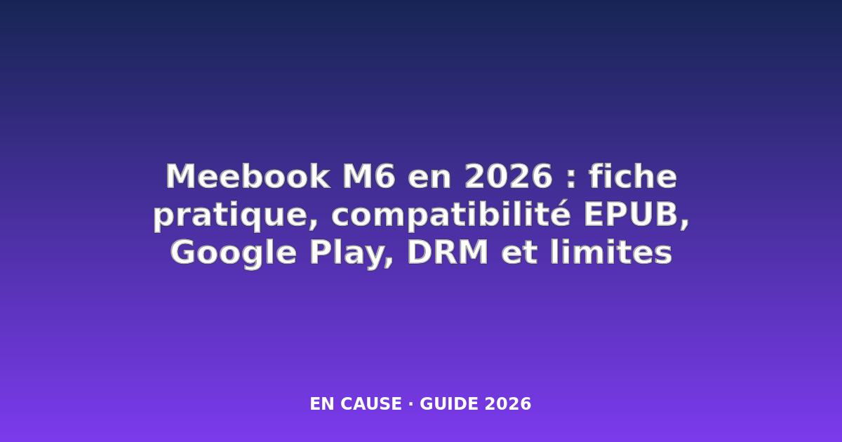 Le Meebook M6 : un lecteur électronique ultra-compact sans DRM avec Google Play