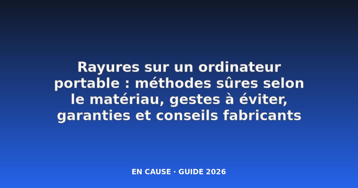 5 méthodes pour enlever les rayures de votre ordinateur portable