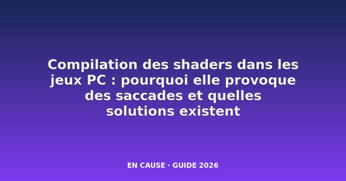 Qu'est-ce que la compilation de shaders et comment elle est devenue le fléau des jeux sur PC modernes, expliqué en 5 cartes