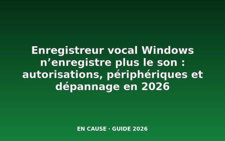 5 façons de réparer l’application Enregistreur vocal de Windows 10 qui n’enregistre pas d’audio