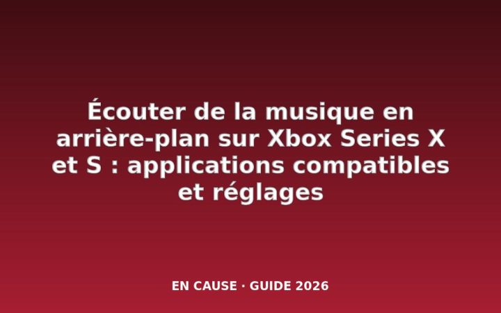 Les 3 meilleures façons d’écouter de la musique de fond sur la Xbox Series X|S