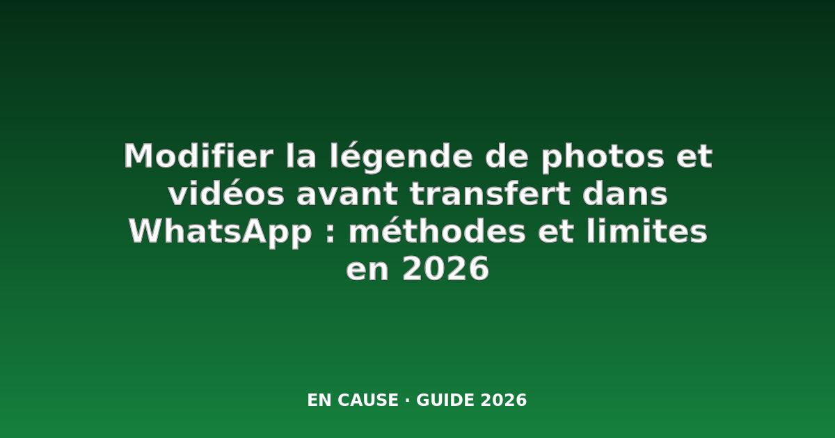 Comment modifier les légendes avant de transférer des médias sur WhatsApp ?