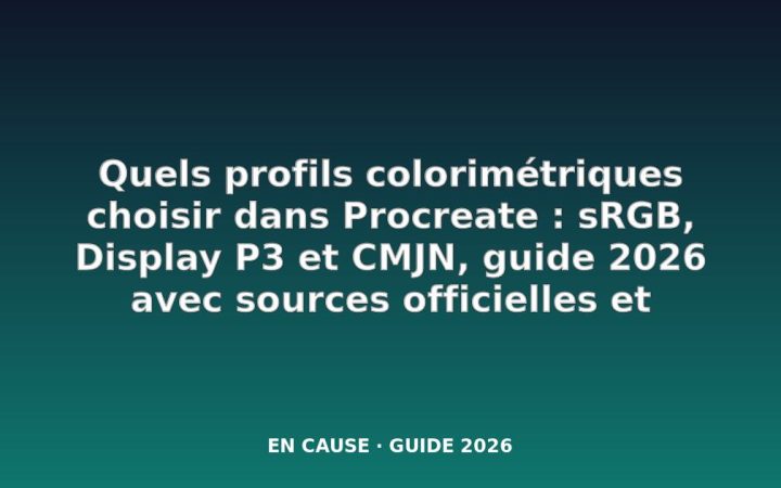 Quels profils de couleur devez-vous utiliser dans Procreate ?