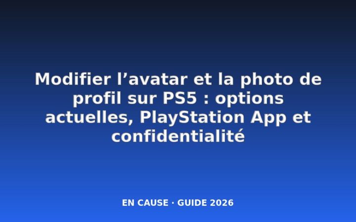 Comment modifier l’image de profil, l’avatar et l’image de couverture sur votre PS5
