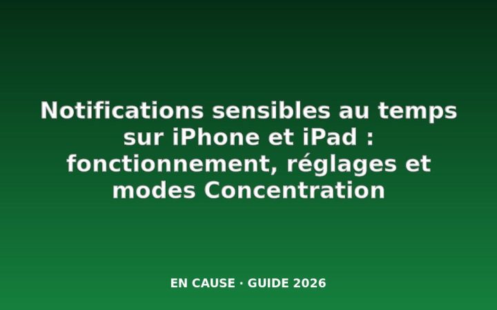 Qu’est-ce qu’une notification sensible au temps dans iOS ? (et comment les utiliser)