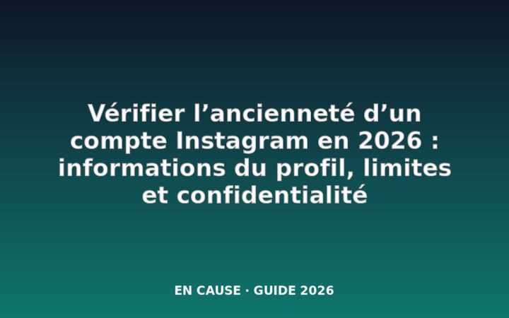 Comment vérifier l’ancienneté d’un compte Instagram