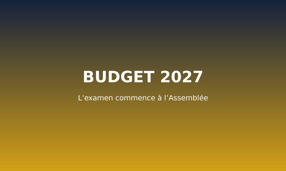 Illustration Budget 2027 et examen à l’Assemblée nationale
