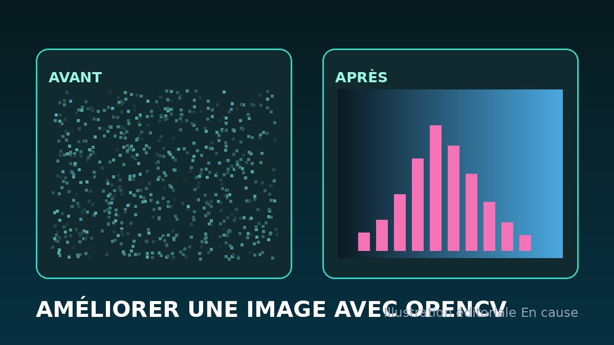Comparaison avant et après un traitement d’image avec OpenCV