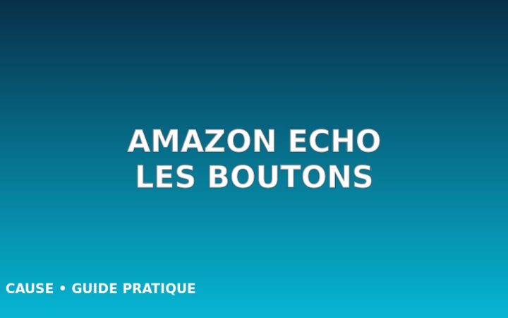 Boutons Amazon Echo : volume, action et micro expliqués