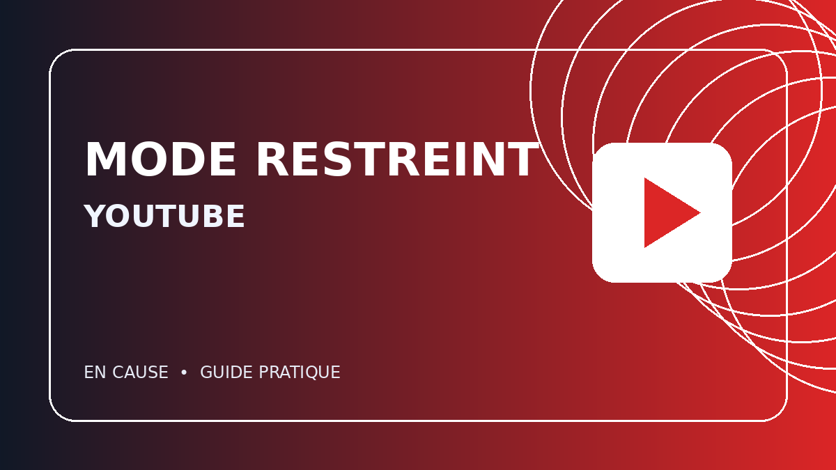 Désactiver le mode restreint sur YouTube