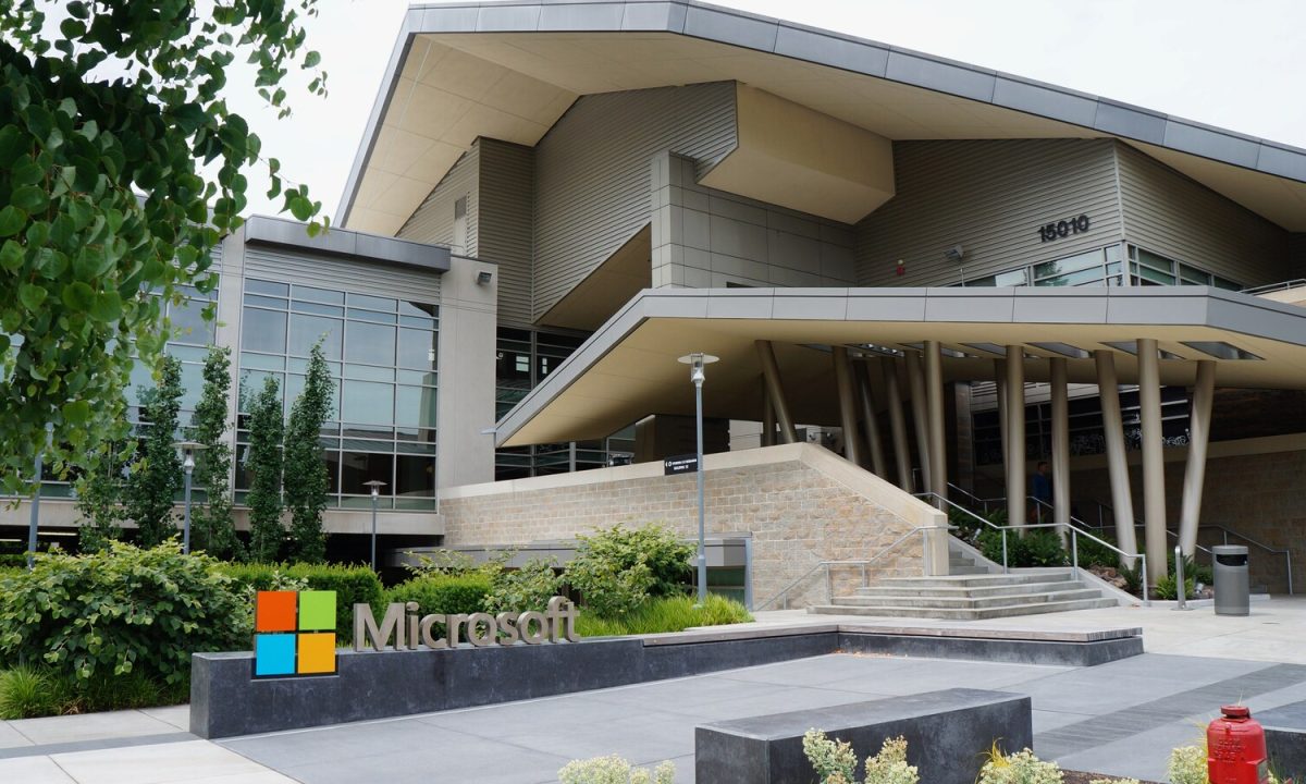 Bâtiment du campus Microsoft à Redmond, illustration des nouveautés OneDrive